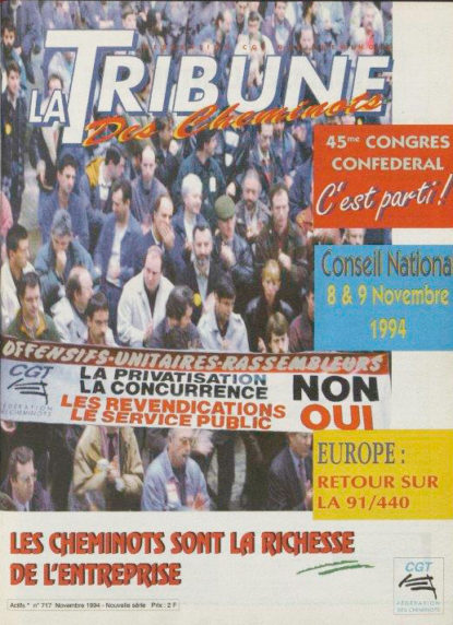 Couverture de la Tribune des cheminots 717